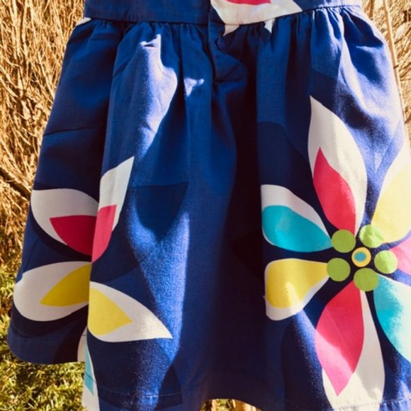 Such a Cute navy, White ,& Bright Colored Flowers, Carter's Dress, NWOT 12 mnths - Picture 5 of 7